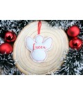 Decoración Navidad tela ángel árbol personalizada