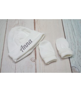 Pack gorrito manoplas OUTLET Blanco